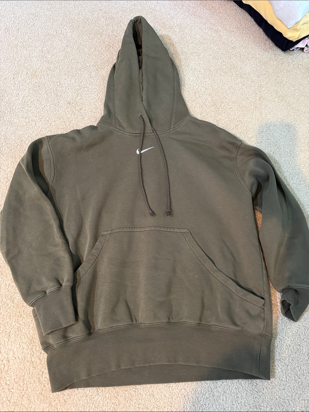 Nike Olive Hooded Pullover Sweatshirt